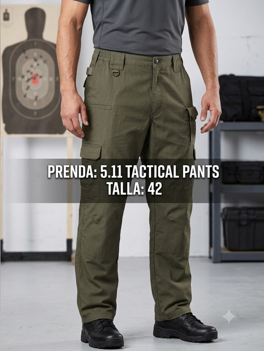 5.11 Tactical Men's Tactical Series Solid Green Cargo Pants Poly/Cotton  42/30